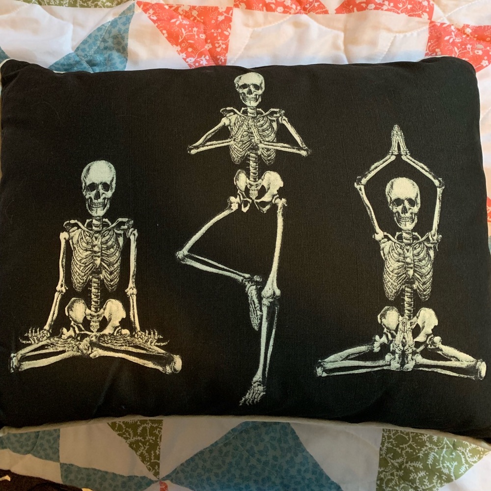 Skeleton pillow